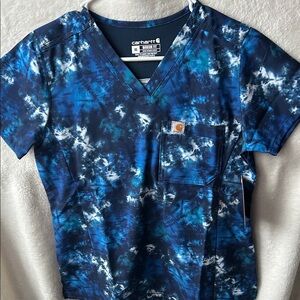 Carhartt women’s blue ice Tie-Dye Tee NWT size XS